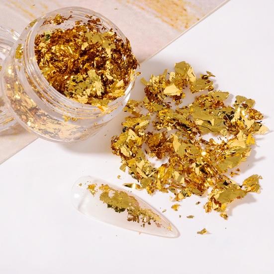 1 коробка, украшение для ногтей, блестки, золотой/серебряный цвет, нерегулярные чешуйки из оловянной фольги, DIY маникюр, УФ-гель-лак, 3D блестящие аксессуары для украшения ногтей