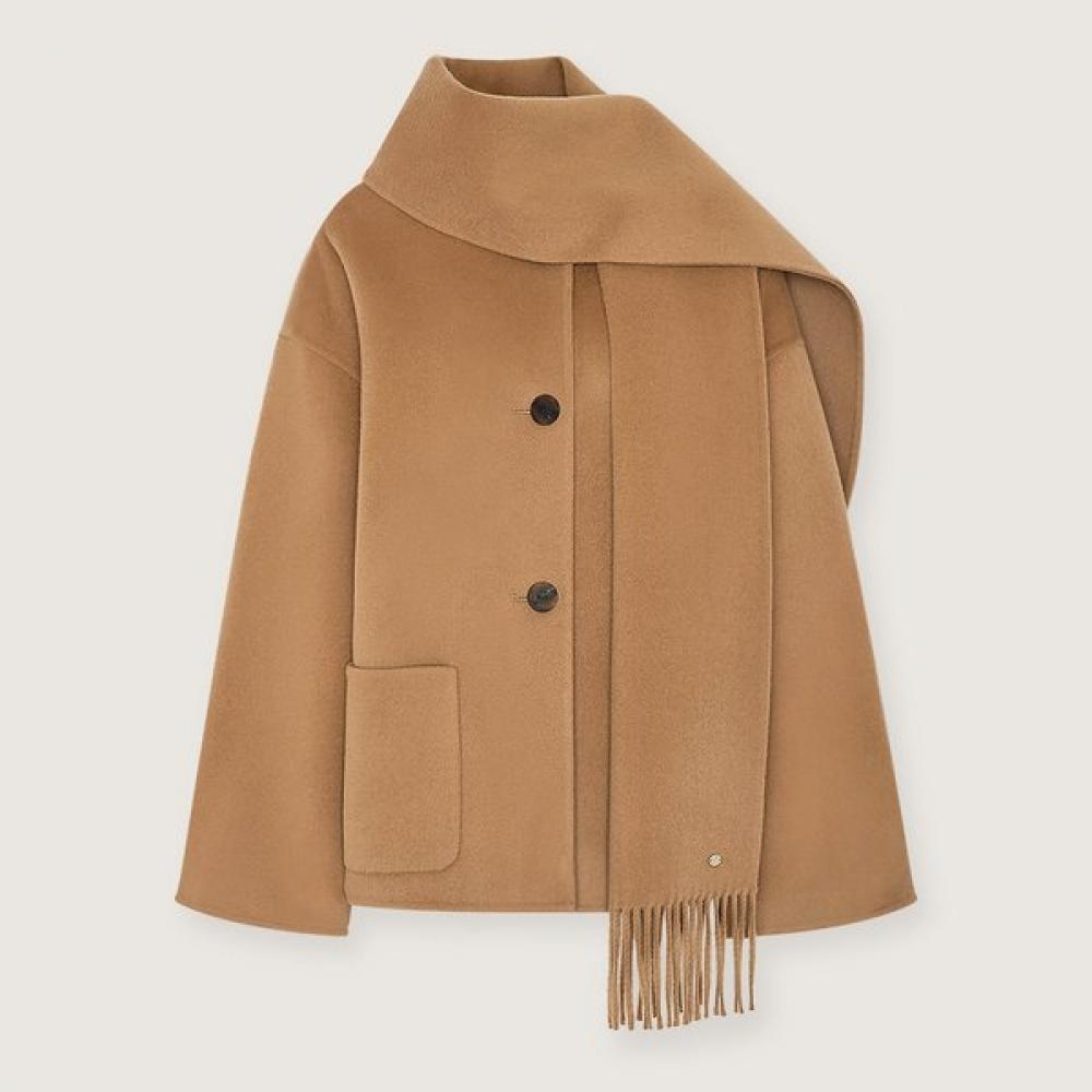 Helen Kaminski Wool Cashmere Muffler Half Coat Luwrct00080