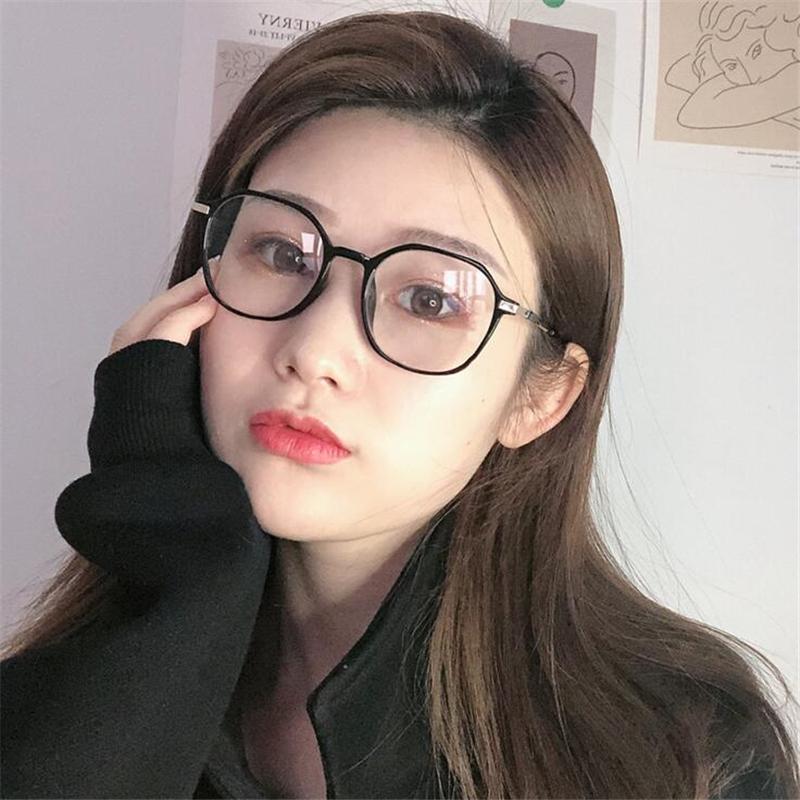 Transparent Pink Frame Anti Blue Light Myopia Glasses Women Student Prescription Spectacles 0 To -6