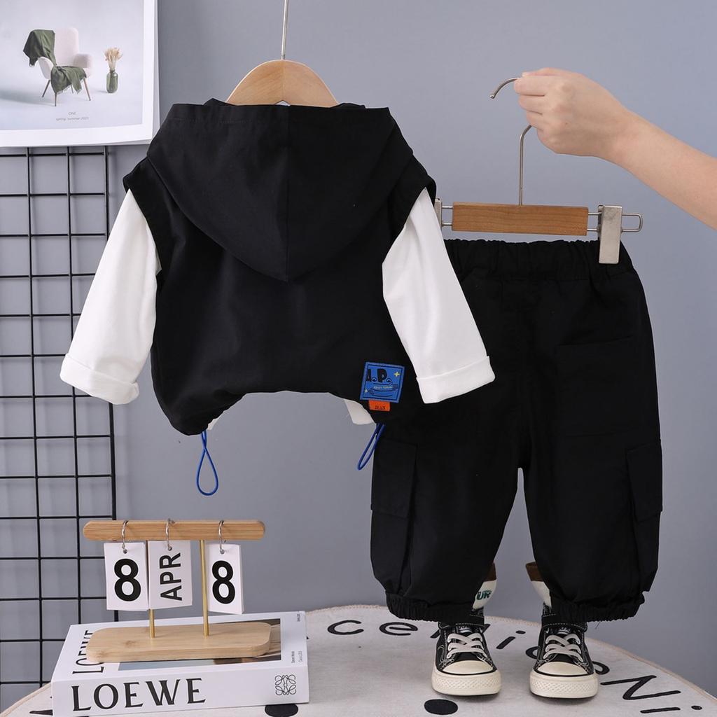 Детский повседневный комплект с длинным рукавом, удобные наряды для повседневной носки