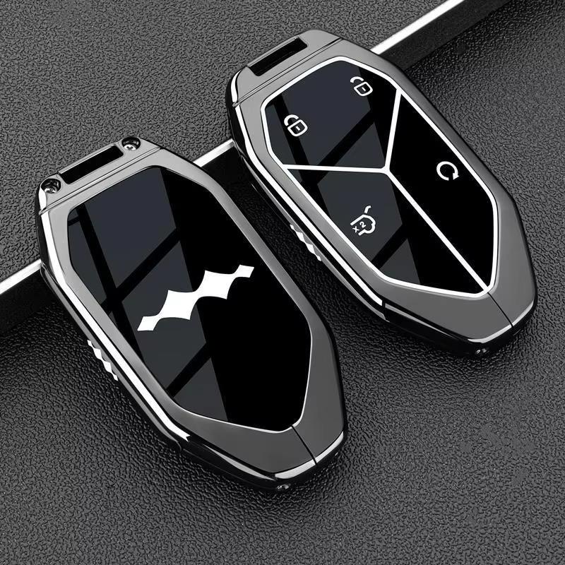 Чехол-брелок для ключа автомобиля Оболочка Брелок Для BYD Equation Leopard 8 Leopard 5 2025 2024 Сплав цинка Кожаный Держатель Защита Аксессуары
