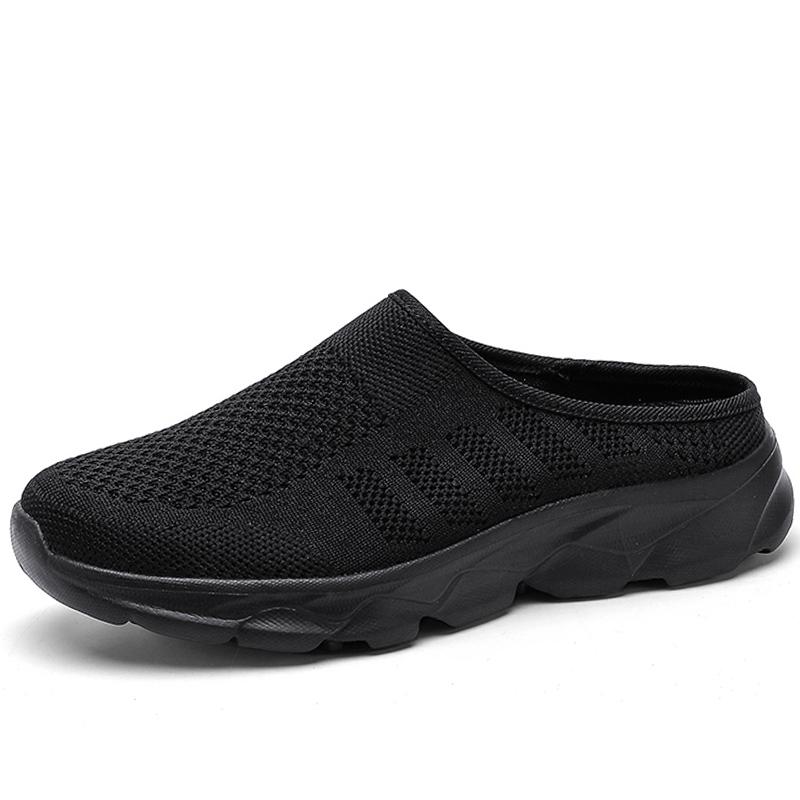 Женские дышащие полутапочки, ультра легкие домашние и уличные женские тапочки, домашние тапочки большого размера