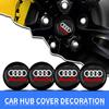 4pcs Car Wheel Center Hub Cap Logo Stickers Rim Cover Emblem Decal For Audi A1 A3 A4 A5 A6 A7 A8 Q2 Q3 Q5 Q7 Q8 S7 S8 S3 S4 RS5