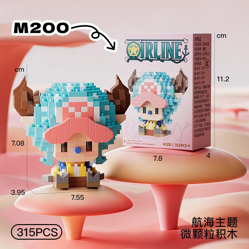 Новый ONE PIECE Бог Солнца Ника Луффи Мини-конструктор Чоппер Эйс Багги 3D Аниме Модель Сборка Мини-кирпичи Фигурки Игрушки В Подарок