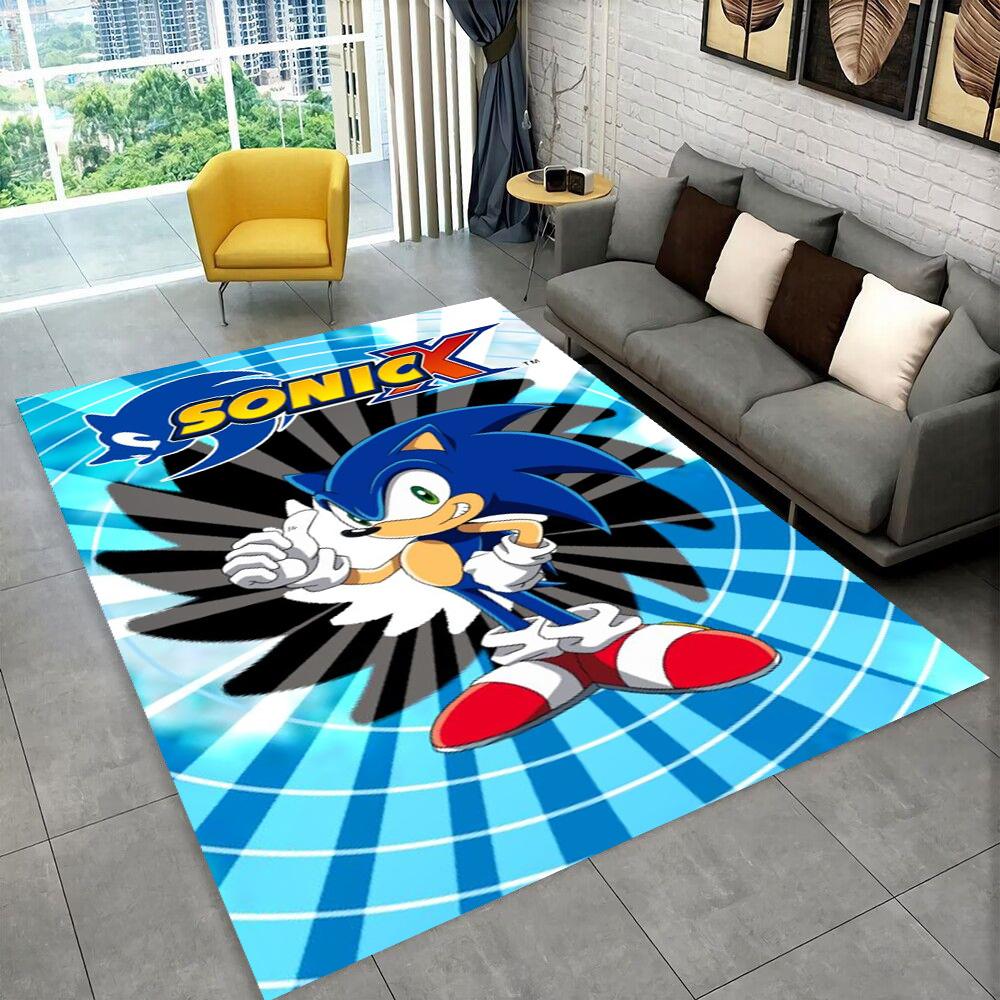 Модный мультяшный игровой ковер S-Sonic для игровой комнаты, спальни, гостиной, дивана, домашнего декора, детский нескользящий коврик для игровой зоны