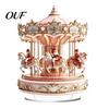 Easy Assembly Ornaments 2D Acrylic Christmas Ferris Wheel Tabletop Decoration, Festive Village Scene Ornament Handmade Gift Ideas with Snowman