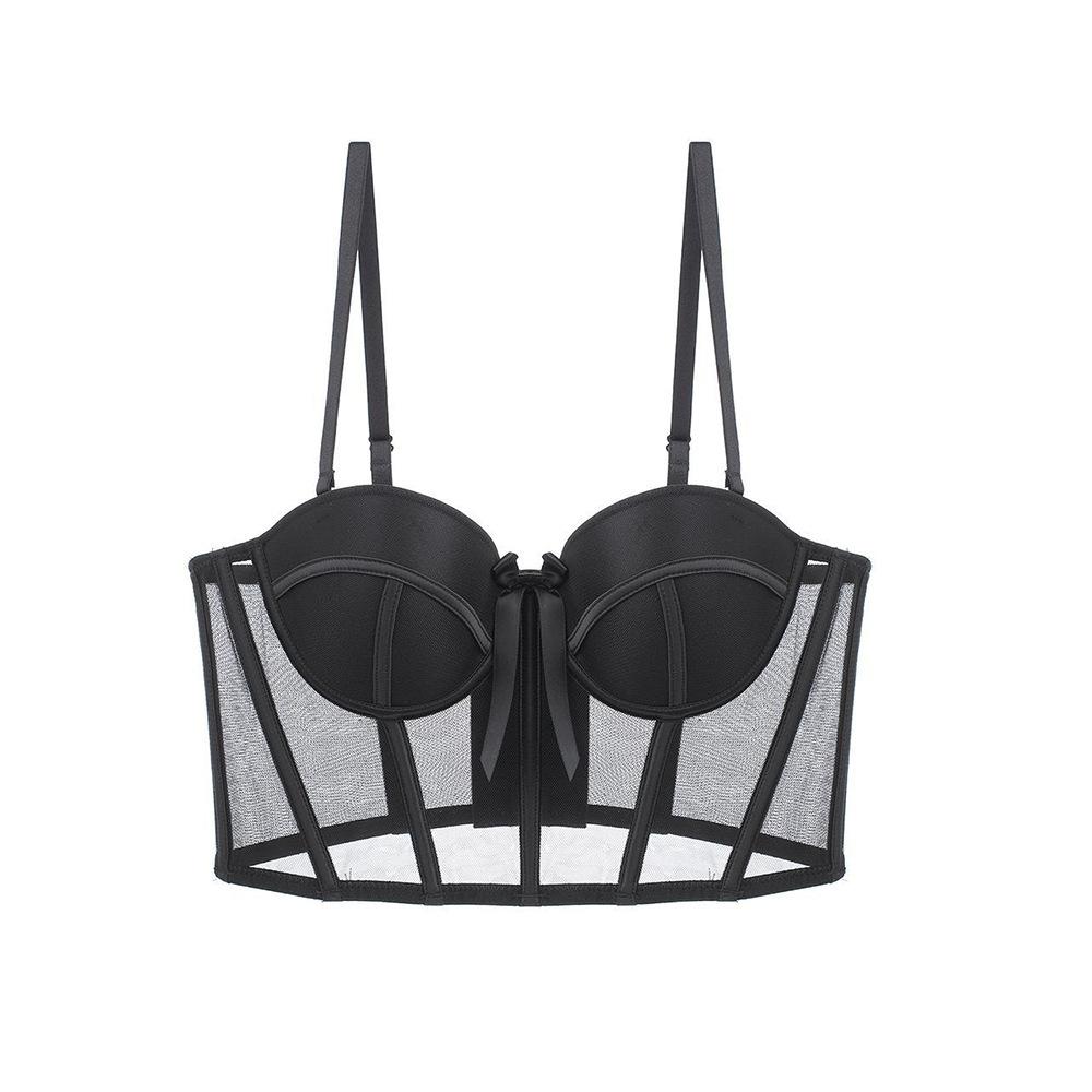 Французский сексуальный бюстгальтер на мягкой косточке, корректирующее белье в форме жилета, женский бюстгальтер для маленькой груди с эффектом пуш-ап, предотвращающий провисание