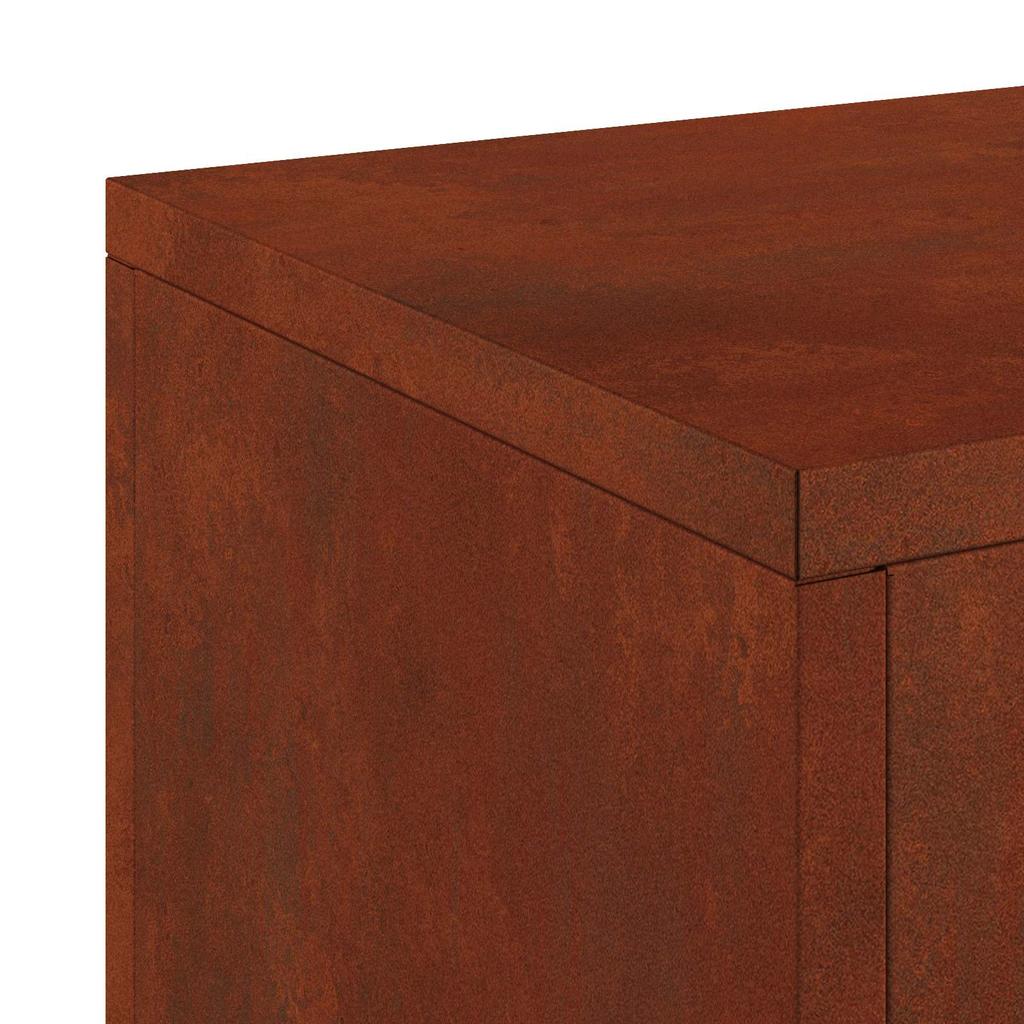 Plant Stand 2 pcs Rusty 24 x 24 x 75 cm Weatherproof Steel