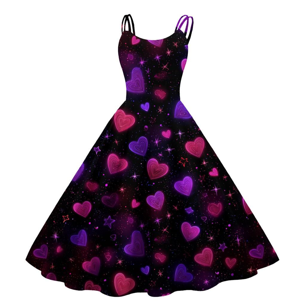 Женское платье с принтом, сексуальное, с открытыми плечами, панк, винтажное