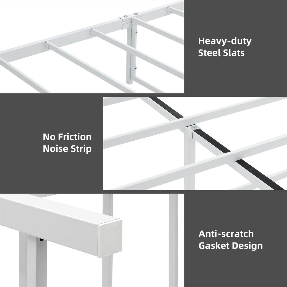 Кровать-платформа размера «queen-size» с 4 ящиками для хранения вещей, каркас кровати с изголовьем и изножьем, пружинный блок не требуется