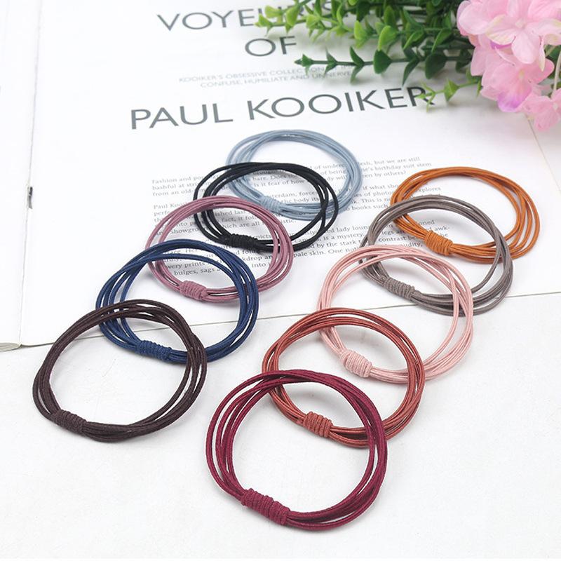 5Pcs/Lot Four In One High Elastic Hair Band Ponytail Holder Scrunchie Rubber Bands Headbands Girls Hair Accessories Gum for Hair