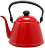 Nodahoro Drip Kettle 2L Enamel Gas Compatible Narrow Mouth Made In Japan Red Fire/IH DK-200R