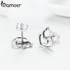 Маленькие женские серьги-гвоздики BAMOER Authentic Cute Cat
