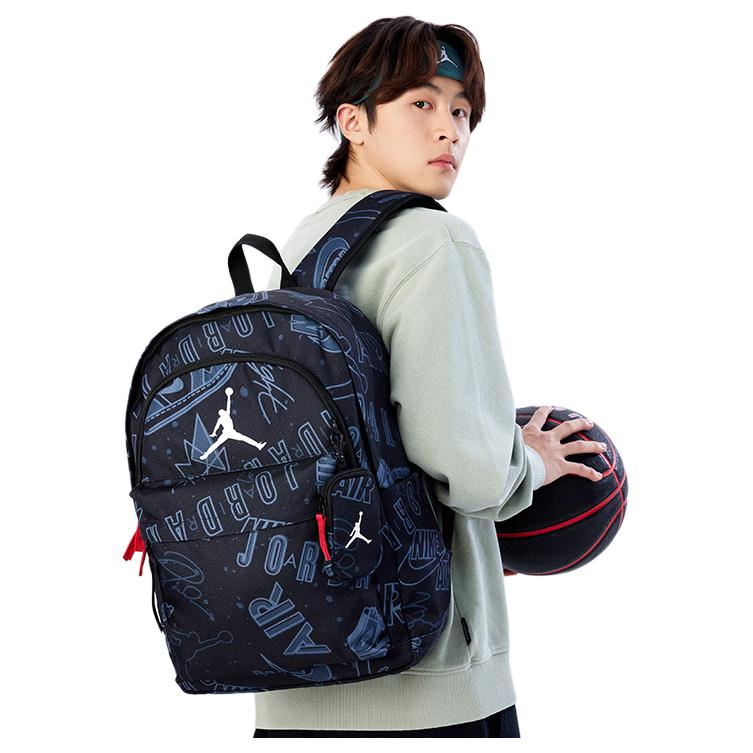 New Jordan Polyester Backpack Regular Unisex Graffiti Black JD2513167GS-002