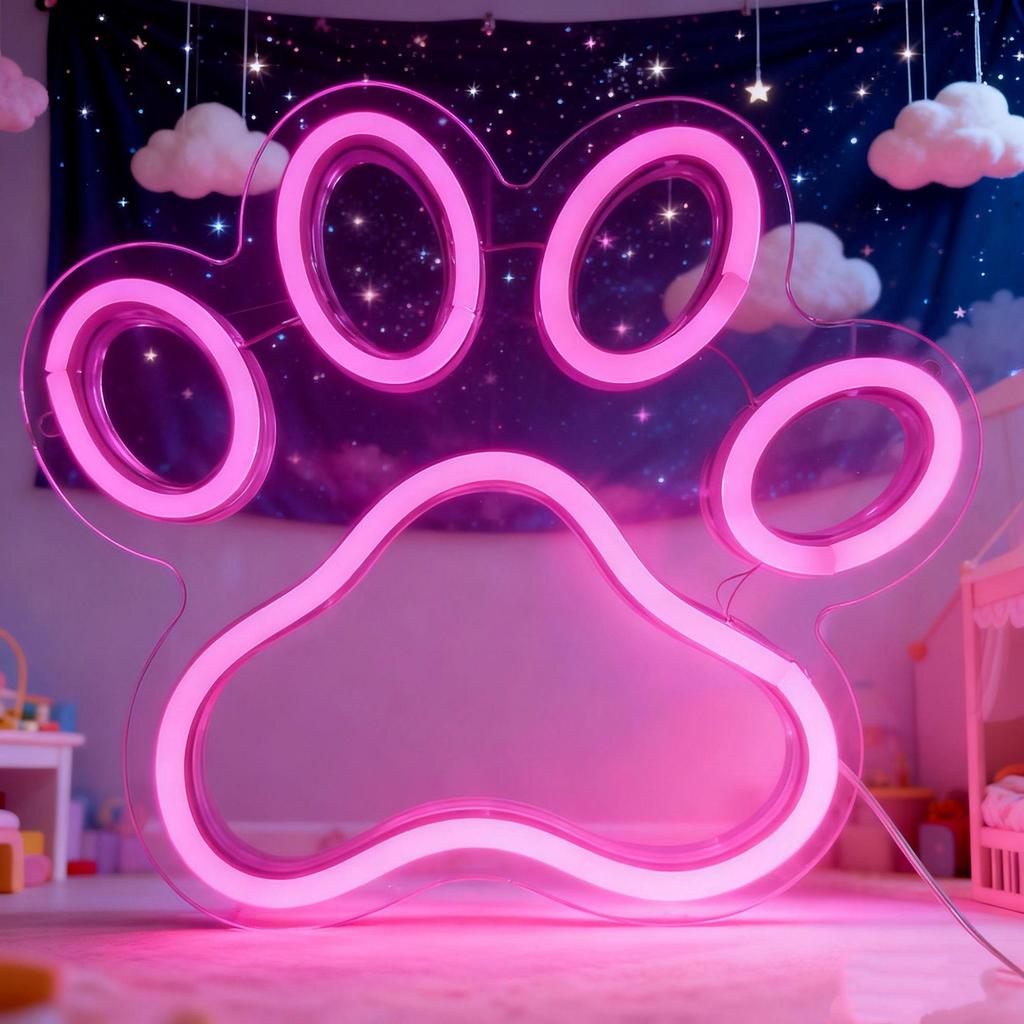 Светодиодная подсветка Neon Game Console Crown Bear Claw – Декоративная сетчатая подсветка Celebrity Mood Light