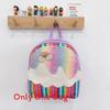 Fashion Unicorn Print Sequins Cartoon Kids School Backpack With Curved Straps