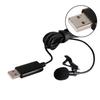 Portable USB Mini Microphone 2m Lapel Lavalier Mic Clip-on External Buttonhole Microphones for Laptop PC Computer Recording Chat