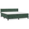 3131150 vidaXL Lit à sommier tapissier et matelas Vert foncé 160x200cm Velours