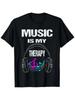 Music Is My '' Men's T-Shirt - Comfortable Cotton, Crew Neck, Athletic Fit with U