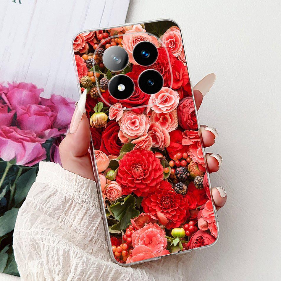 For Xiaomi Redmi Note 14 Pro+ Elegant Floral Butterfly Phone Case For Redmi Note14 Pro Plus 5G Soft Silicone TPU Cases