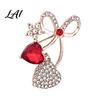 Daily Wear Clothing Pins Bling Rhinestone Love Heart Pin Bow Brooch Bowknot Lapel Metal Pin Women Jewelry Accessory for Dresses Coats Sweaters