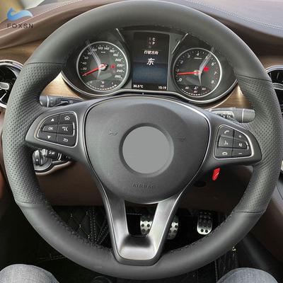 Кожаный чехол на руль автомобиля для Mercedes Benz W205 W176 W246 C117 C218 X218 W213 X156 X253 W166 X166 W470 EQV