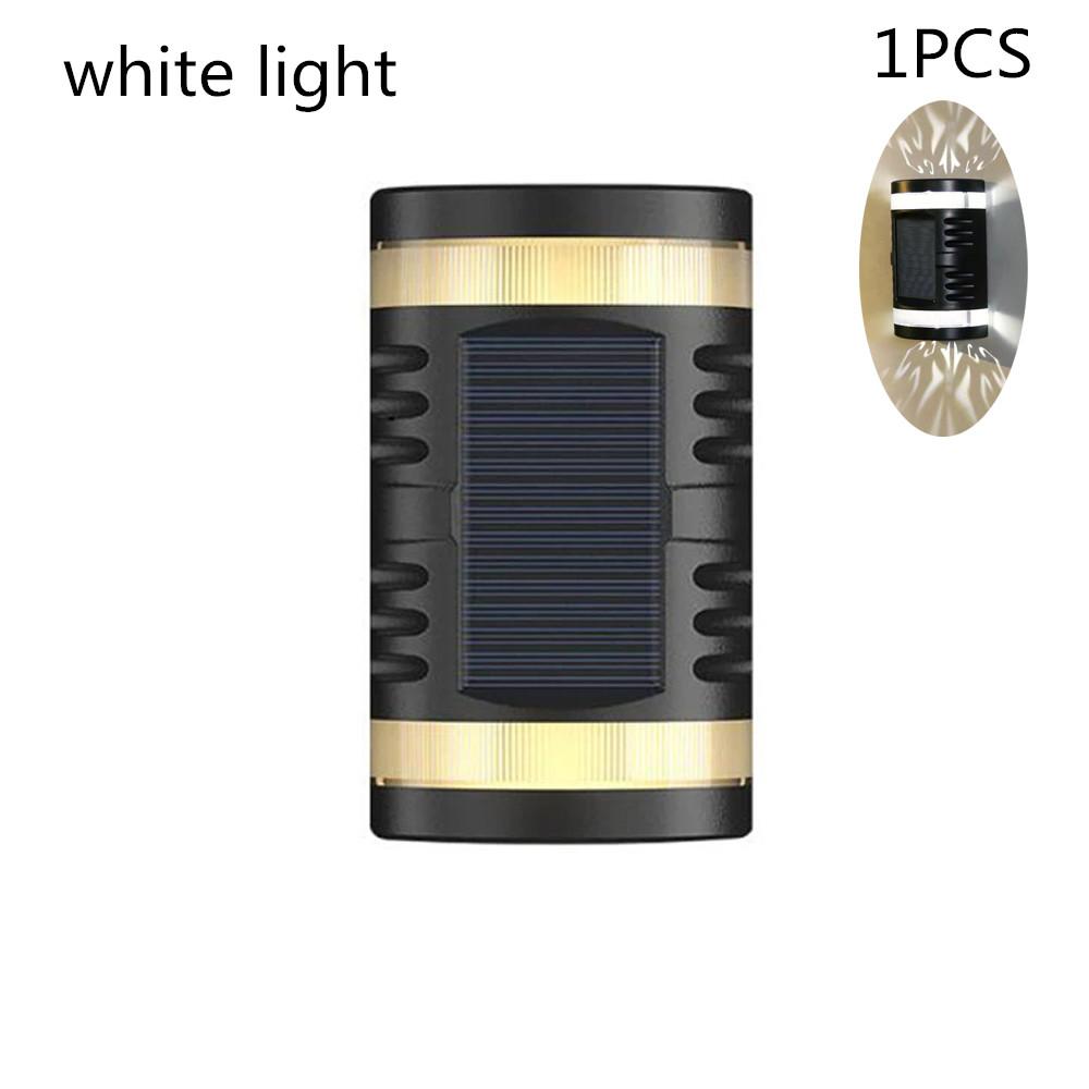 Настенный светильник на солнечных батареях, уличный водонепроницаемый светильник на солнечной энергии, освещающий вверх и вниз, украшение для дома, сада и двора, уличные солнечные лучи