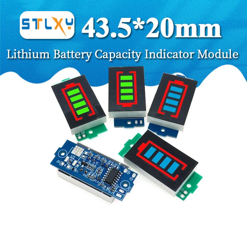 1S 2S 3S 4S Single 3.7V Lithium Battery Capacity Indicator Module 4.2V Blue Display Electric Vehicle Battery Power Tester Li-ion