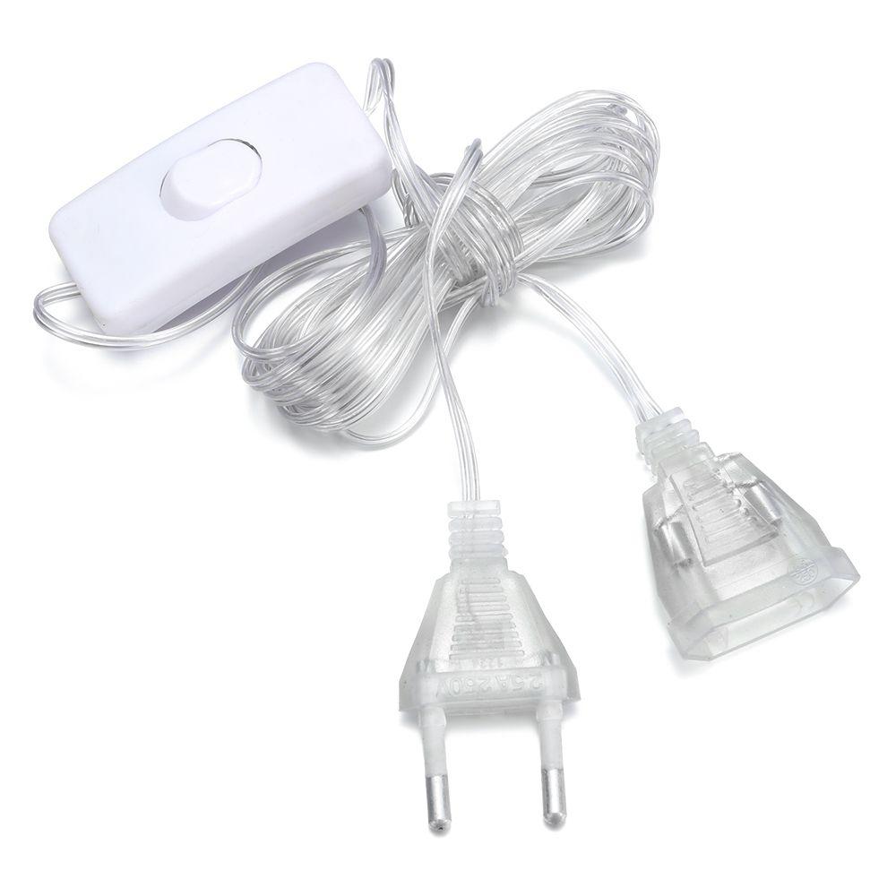Lantern Line Transparent 3m With Switch Extension Cord 220V Cable Light String Extension Cord