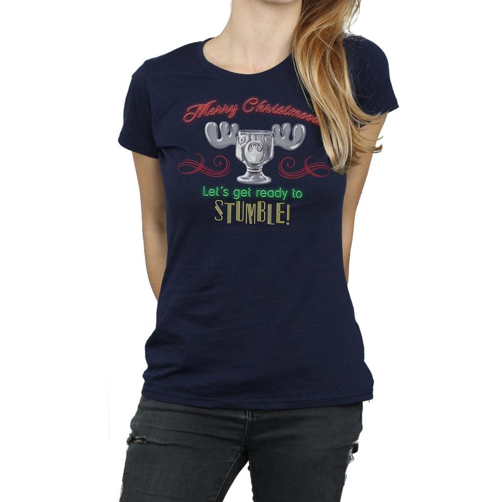 National Lampoon´s Christmas Vacation Womens/Ladies Moose Head Cotton T-Shirt
