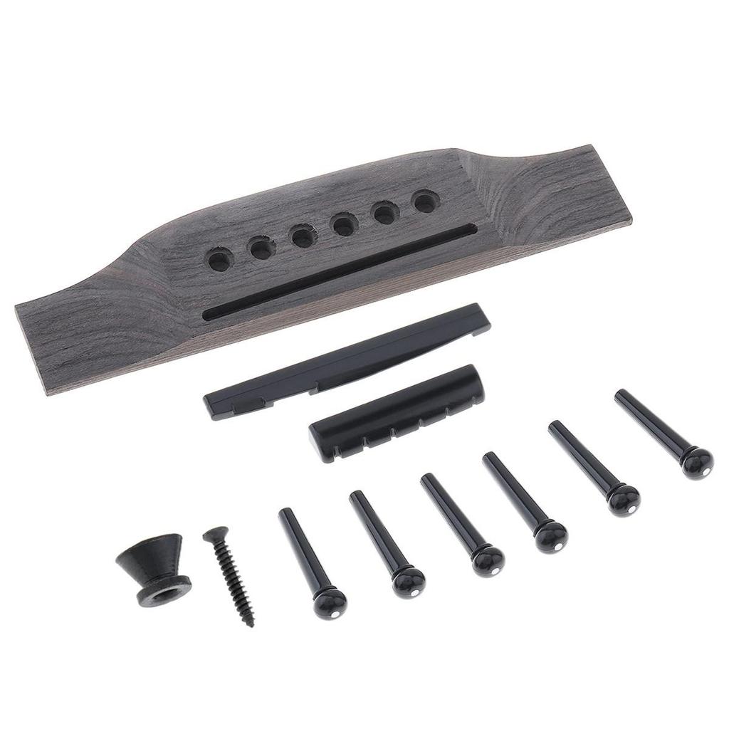 1 комплект, мост для акустической гитары + штифты для моста, седловидная гайка, детали гитары для 40 41 дюймов, народная гитара