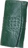 Bercute Green Crocodile Long Wallet for Men and Women, Genuine Leather, Large Wallet Bag, Large Capacity Card Holder, Crocodile Leather,
