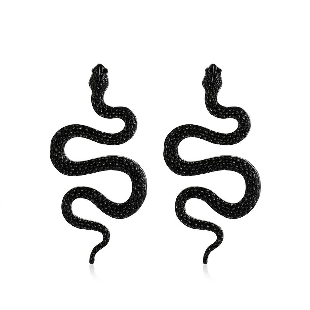 Sexy Snake Shaped Earrings Avant-garde Metal Earrings Vintage Animal Snake Stud Earrings Gifts