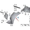 BMW X5 E70 Подкрылок переднего колеса - Номера деталей 51717169411, 51717169412