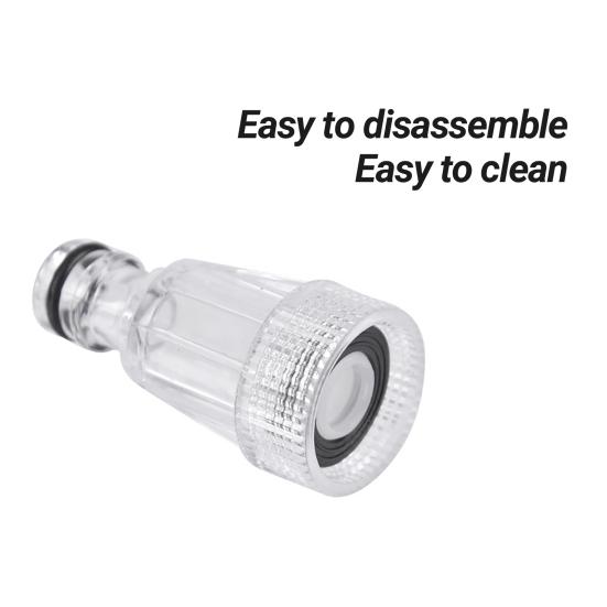 Water Filter 3/4-Inch Inner Thread High Filtration Volume Transparent High-pressure Car Washing Machine Water Filter for Karcher K2-K7