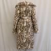 Women's Leopard Print Imitation Fur Jacket Fox Hair Long Coat