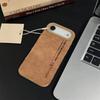 Simple trendy brand label suitable for Apple 16/17Promax mobile phone case IP15 autumn and winter 14pro large hole flip fur