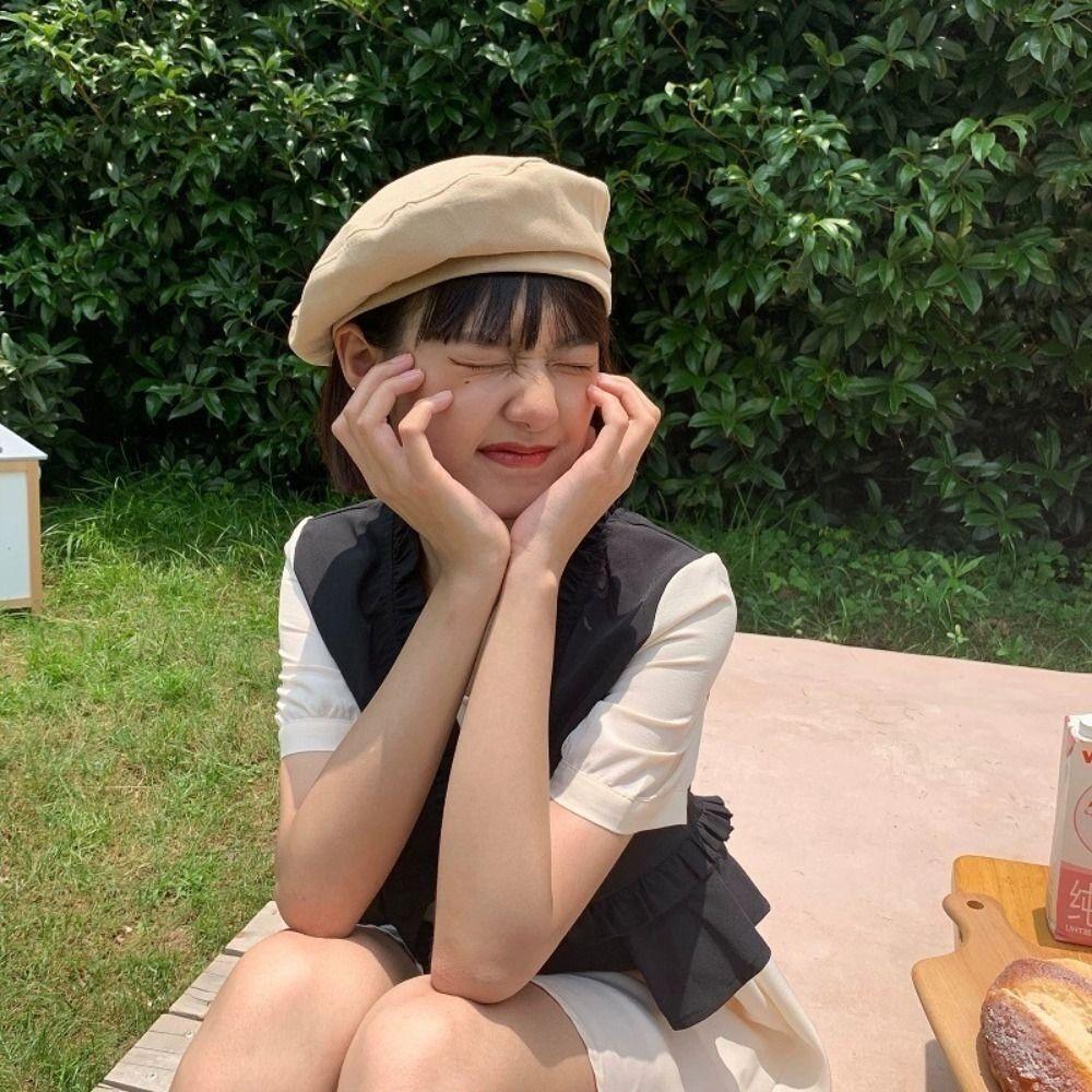Cotton Painter Cap Japanese Style Hat New Berets  Girls