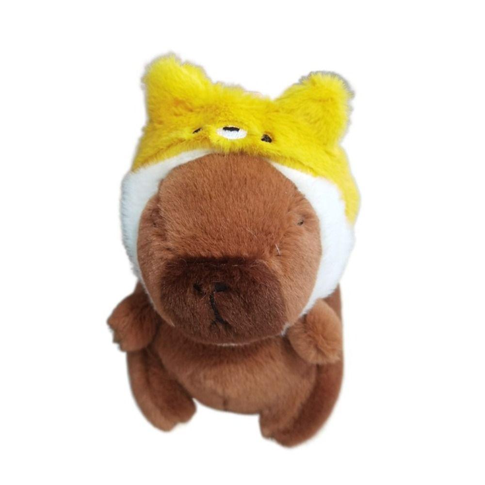 Cute Toy Simulation Capybara Pendant Cartoon Capybara Fluffty Animal Doll Birthday Gift
