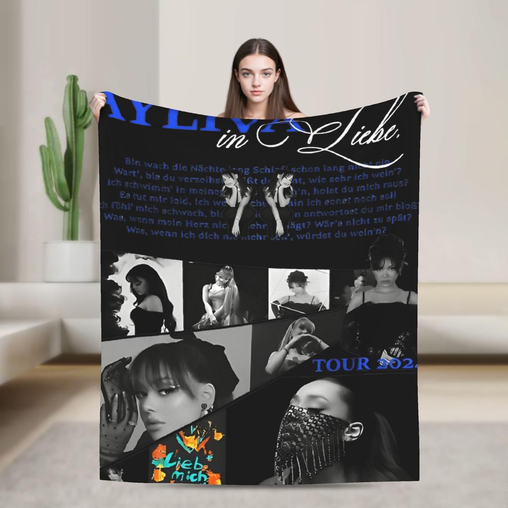 Ayliva Singer Tour 2025 Plush Blankets Boy Girl  Flannel Bedding Throws For Home Decor Soft Warm Design Quality Bedspread Gift