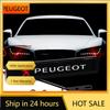 Car Sticker 2025 Hot Car Decorative Light LED Front Hood Grille Emblem Badge Decor for Peugeot 2008 207 208 407 408 508 107 106