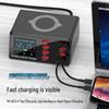 Трансграничное зарядное устройство USB и беспроводное зарядное устройство PD20W с несколькими портами и умным дисплеем, поддерживающее QC3.0