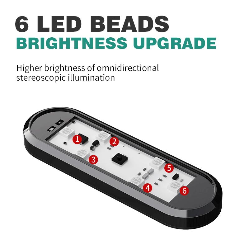 Car Led Multifunctional Welcome Light Magnetic USB Charging Auto Infrared Open Door Safe Anti-collision Warning Signal Lamp