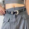 Punk Style Star Rivet Waist Belt Jeans Decor PU Leather Waistbands Y2K Wide Belt Waist Seal