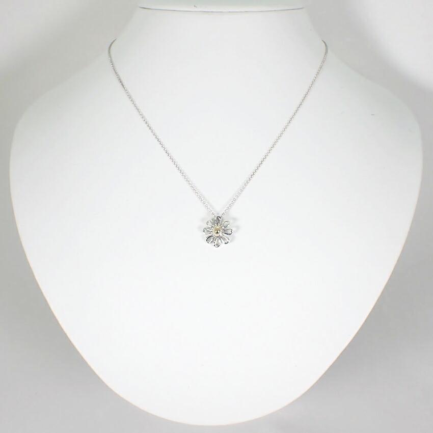 [Used] TIFFANY 925/750 Daisy Pendant/Necklace/j18-3
