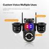 ICSEE Triple-Lens HD Wireless PTZ Surveillance Camera with Mobile Remote Control and Two-Way Audio
