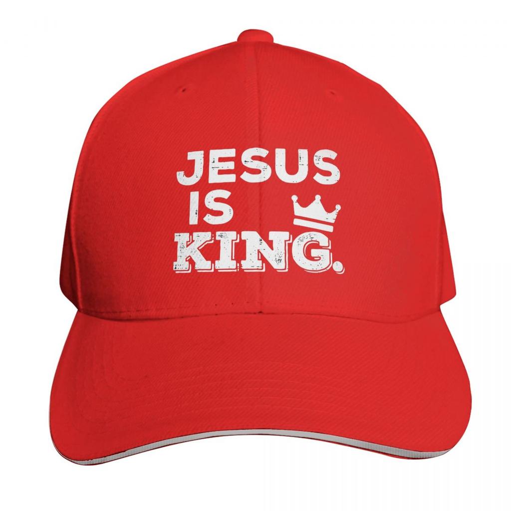 Jesus Is My King Christian Faith Catholic Cap Fashion Casual Baseball Caps Adjustable Hat Hip Hop Summer Unisex Baseball Hats
