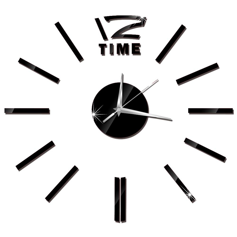 27inch Nordic Wall Clock Dining Restaurant Cafe Decorative Wall Mirror Sticker Acrylic Face Silent Clocks Living Room Decoration