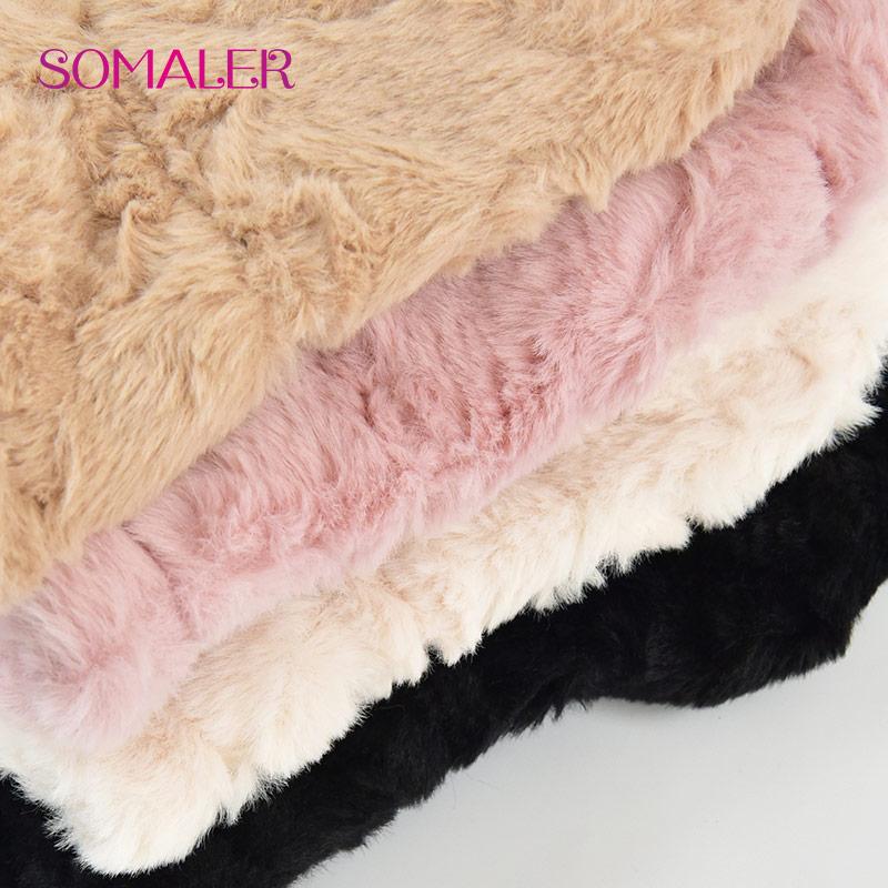 SOMALER Ведро из искусственного кроличьего меха для женщин, зимние теплые шапки с узором в виде сердца, пушистая однотонная рыбацкая шляпа, уличная Панама для женщин