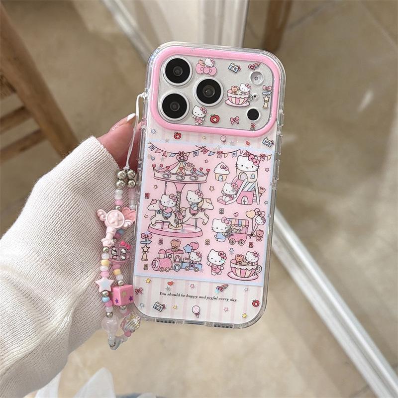 Мультяшный розово-полосатый кот Чехол для iPhone 17/16 Pro Max/15 Pro